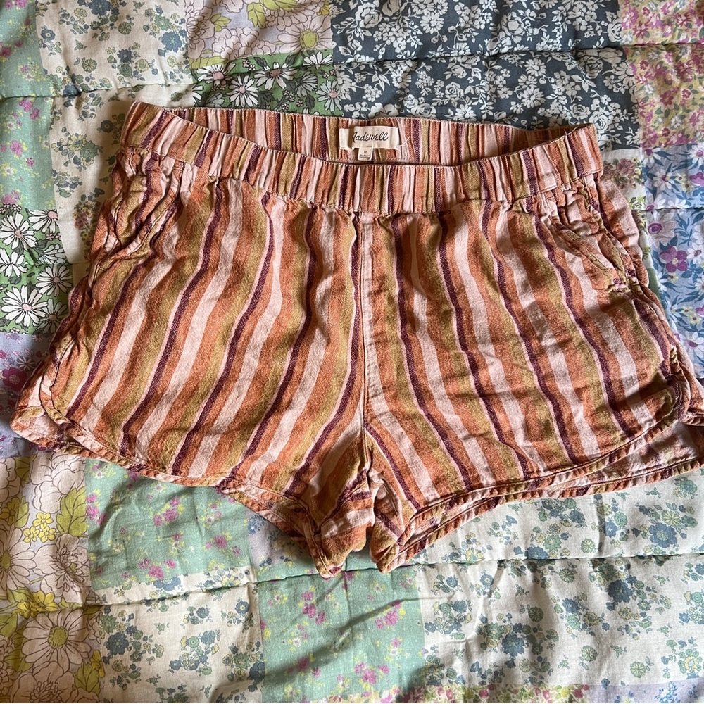 Madewell shorts striped size M